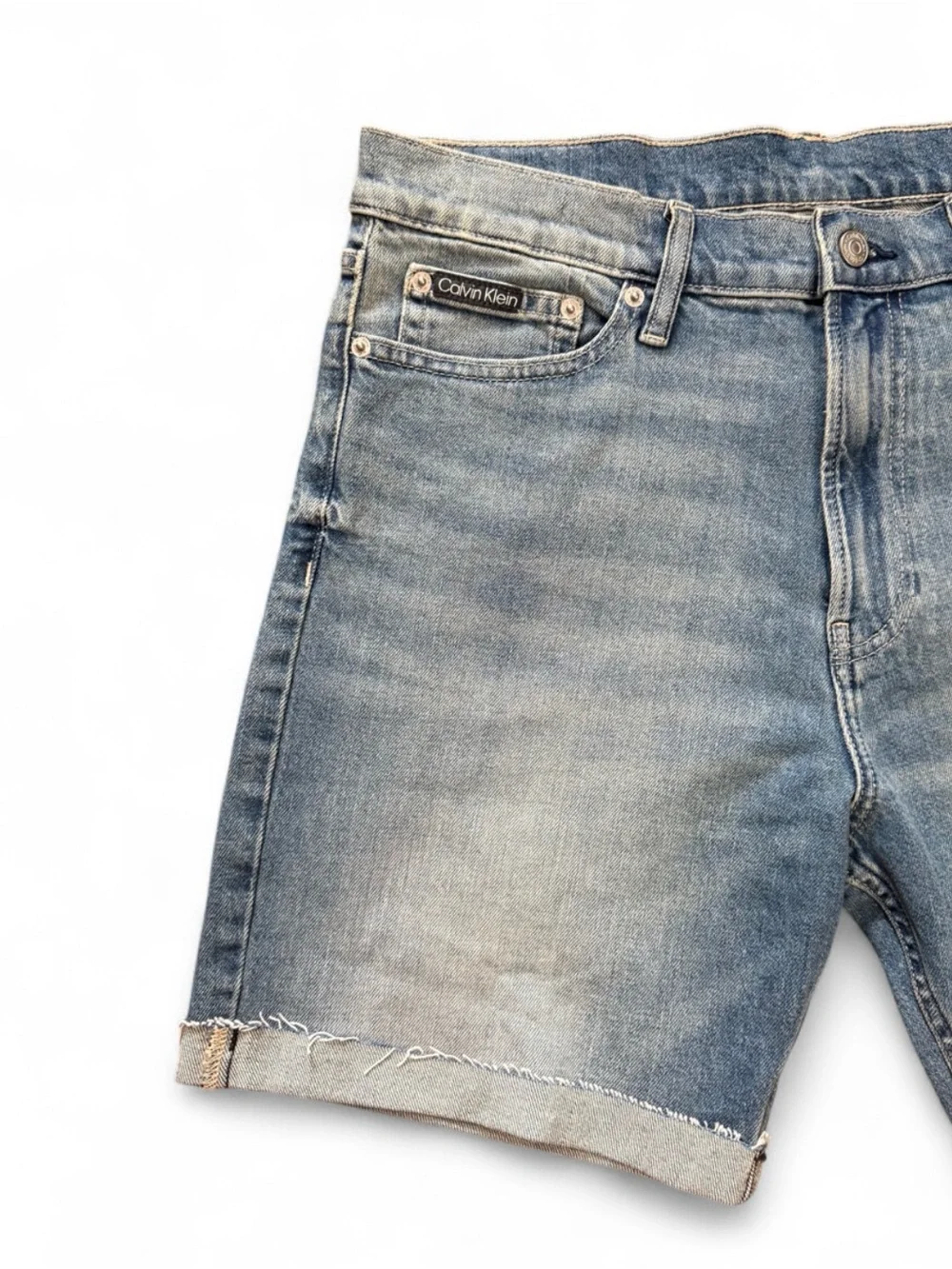 Calvin Klein Faded Blue Denim Shorts